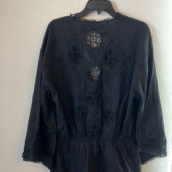 RAMY BROOK DIA 100%COTTON LONG SLEEVE ROMPER black - Picture 10 of 13